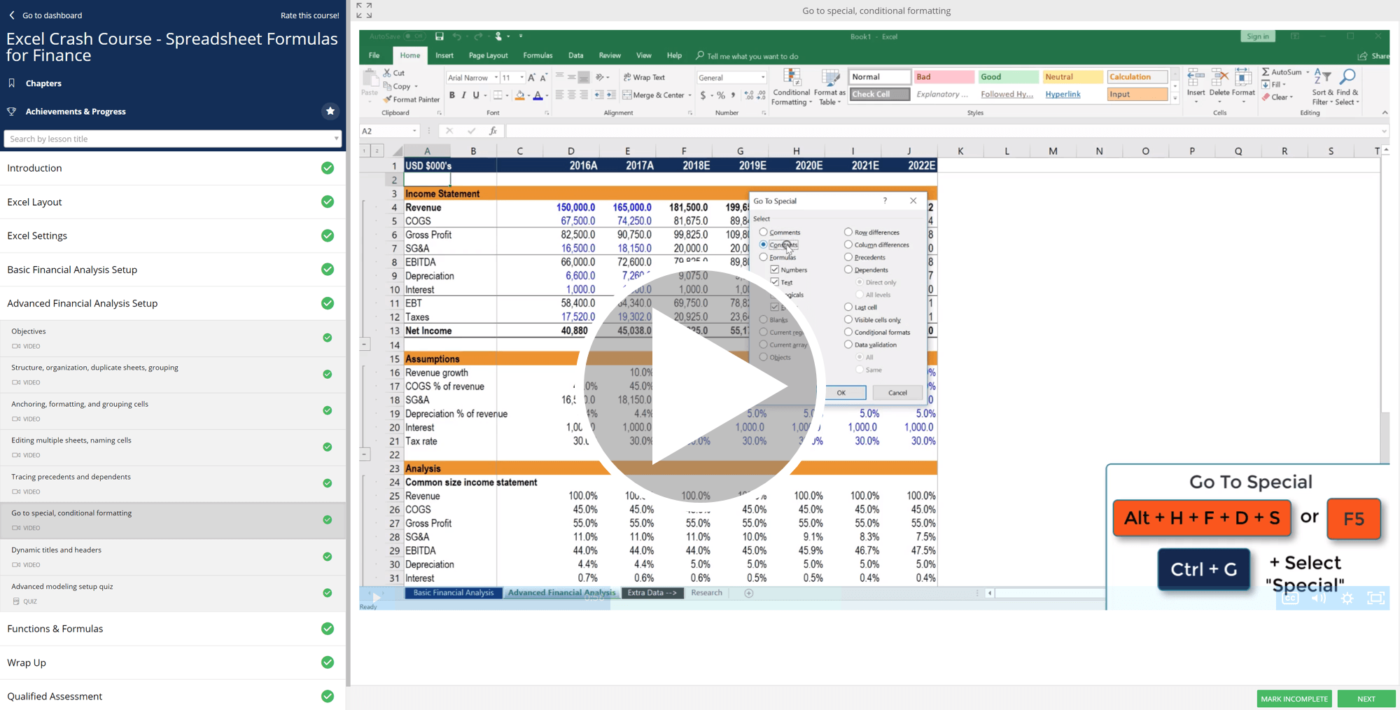 Atajos de Excel PC Mac