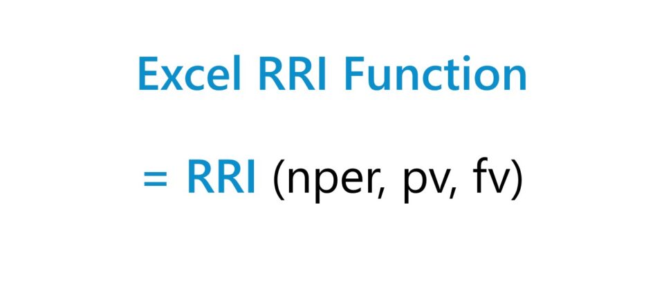 Función RRI en Excel | Fórmula + Calculadora