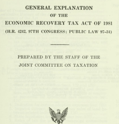 Ley del Impuesto para la Recuperación Económica de 1981 (ERTA)