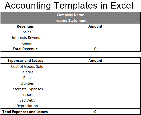 Plantillas de contabilidad en Excel