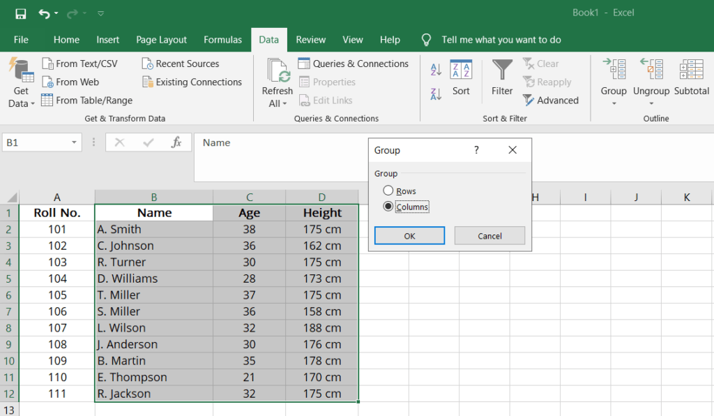 ¿Cómo amplío todas las celdas agrupadas en Microsoft Excel?