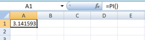 Función PI en Excel
